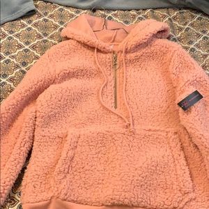 Half Zip Sherpa Hoodie
